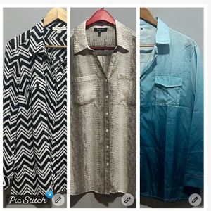 3 Bundle Lightweight Button Down Shirts 2X